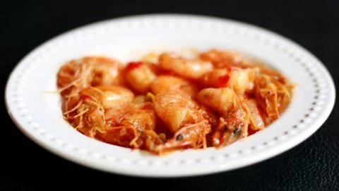 Chili shrimp Stock Photos