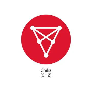 Chiliz decentralized digital cryptocurrency vector logo icon Stock Illustration