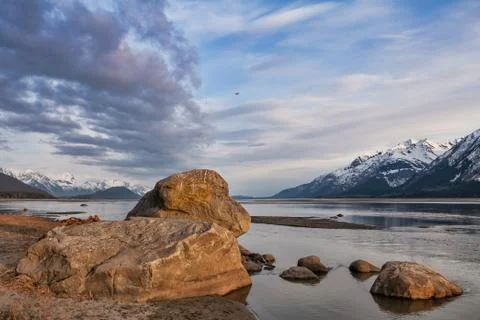 Chilkat beach sunset Stock Photos