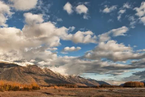 Chilkat mountains in fall Stock Photos