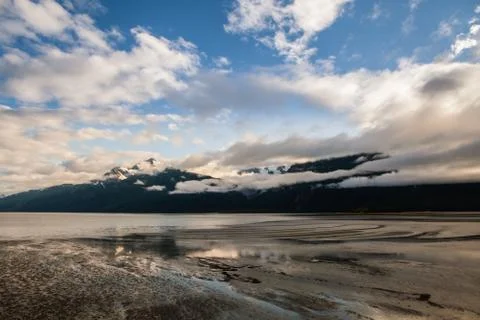 Chilkat range with clouds Stock Photos