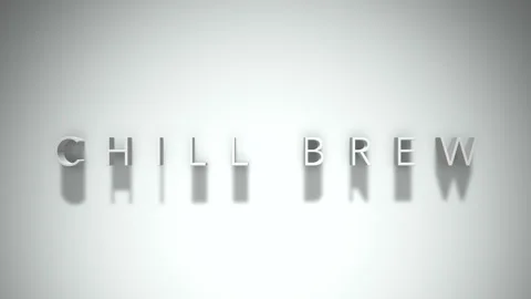 Chill brew 3D title animation with shadows on a white background Stock-Footage 297798470
