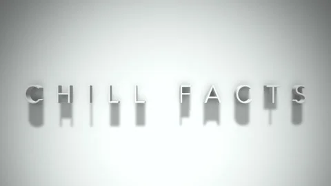 Chill facts 3D title animation with shadows on a white background Stock Footage 297104989