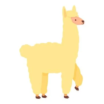 Chill lama icon cartoon vector. Cute animal Illustrazione stock