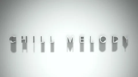 Chill melody 3D title animation white text on a white background Stock Footage 299748084