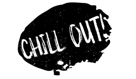 Chill Out rubber stamp Stock-Illustration
