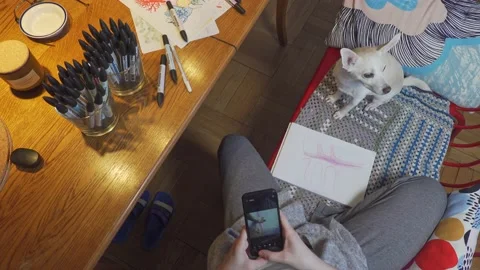 Chill out time with pet Stock Footage 152105546