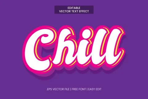 CHILL TEXT EFFECT Stock Illustration