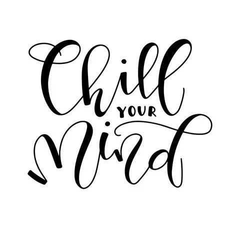 Chill your mind - vector illustration isolated on white background Stock Illustration