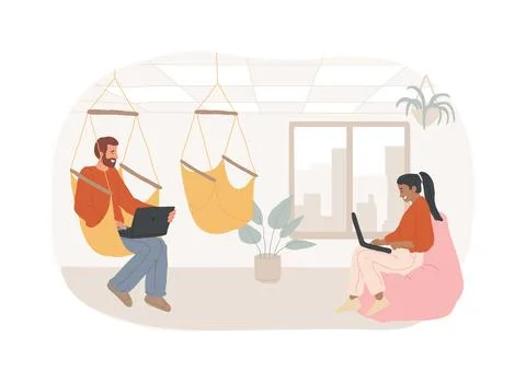 Chill zone isolated cartoon vector illustrations. Illustrazione stock