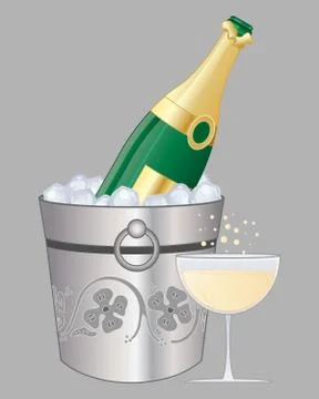 Chilled champagne Stock Illustration