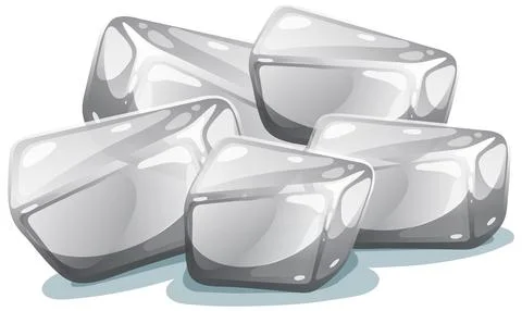 Chilled Ice Cubes Vector Illustration 스톡 일러스트