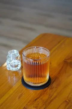 A chilled tea blend with notes of apple Stock Photos