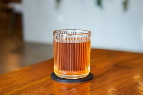 A chilled tea blend with notes of apple Stock Photos