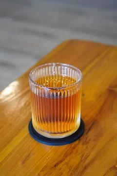 A chilled tea blend with notes of apple Stock Photos