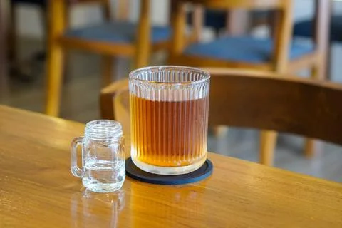 A chilled tea blend with notes of apple Stock Photos