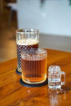 A chilled tea blend with notes of apple Stock Photos