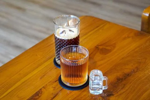 A chilled tea blend with notes of apple Stock Photos