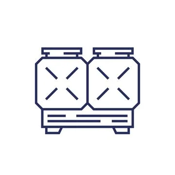 Chiller icon on white, line vector sign Stock Illustration