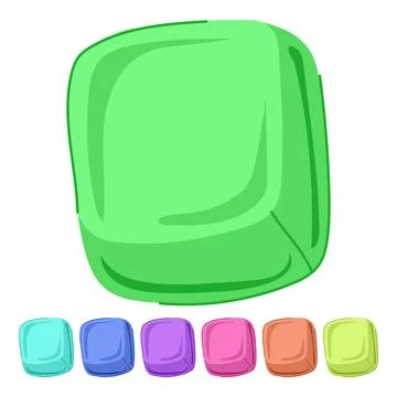 Chillers ice cubes reusable vector cartoon graphic Stock Illustration