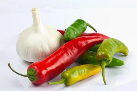 Chilli and garlic Stock Photos