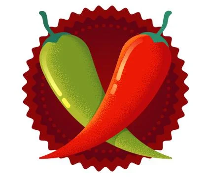 Chilli and jalapeno Stock Illustration