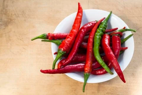 Chilli in a bowl Stock Photos