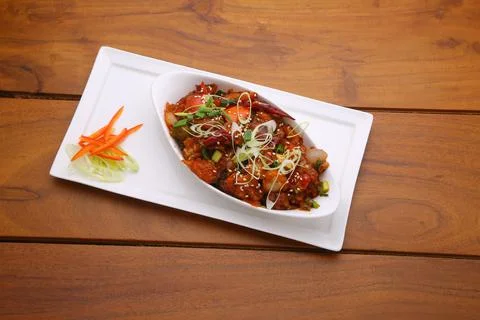 Chilli Chicken dry Stock Photos
