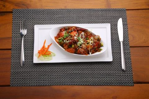 Chilli Chicken dry Stock Photos