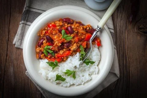 Chilli con carne. Stock Photos