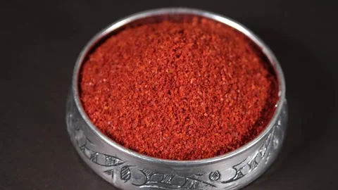 Chilli flakes close up Stock Footage 258484833