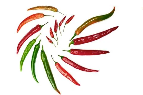 Chilli hot close-up top on a light background Stock Photos