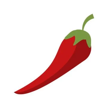 Chilli hot vegetables symbol Stock Illustration