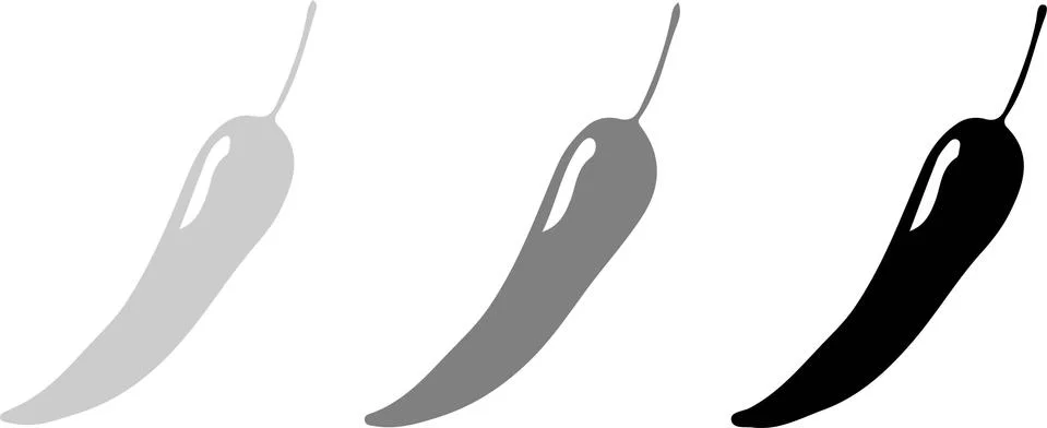 Chilli icon on color background Stock Illustration