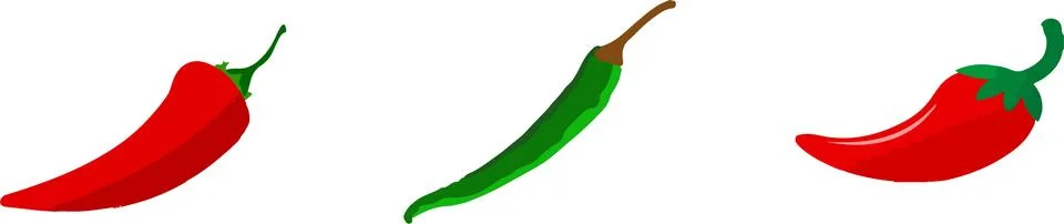 Chilli icon on color background Stock Illustration