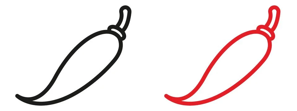 Chilli icon mark in filled style 스톡 일러스트
