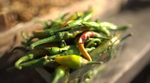 Chilli paprika in the table 4K Stock Footage 56633494