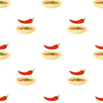 Chilli pattern seamless vector Illustrazione stock