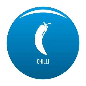 Chilli pepper icon blue vector イラスト素材