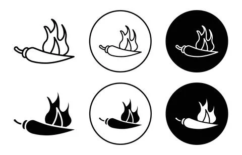 Chilli pepper icon 스톡 일러스트