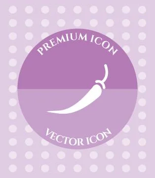 Chilli Pepper Icon for Web, Applications, Software &amp; Graphic Designs. Stock Illustration