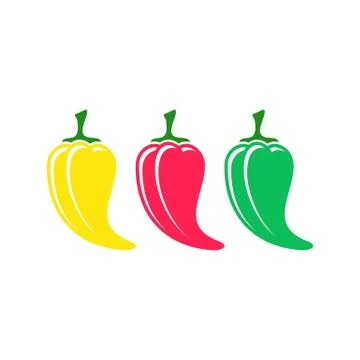 Chilli pepper icons Illustrazione stock