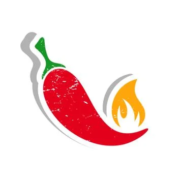 Chilli pepper label Stock Illustration