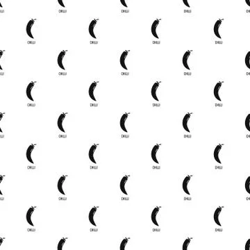 Chilli pepper pattern seamless vector Stock Illustration