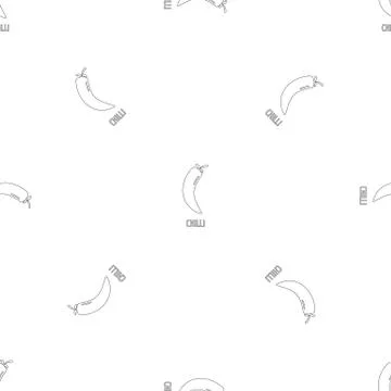 Chilli pepper pattern seamless vector Illustrazione stock