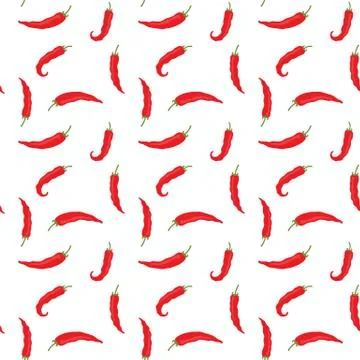Chilli pepper seamless pattern. vector illustration Illustrazione stock