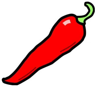 Chilli pepper spice hot red ingredient fresh illustration Stock Illustration