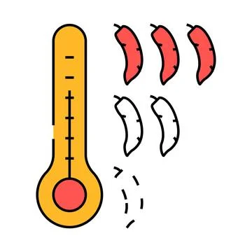Chilli pepper spice scale icon color illustration Stock Illustration