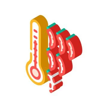 Chilli pepper spice scale isometric icon vector illustration イラスト素材