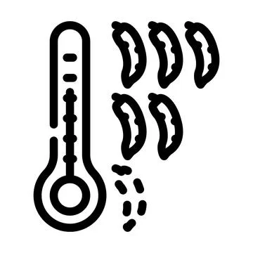 Chilli pepper spice scale line icon vector illustration イラスト素材